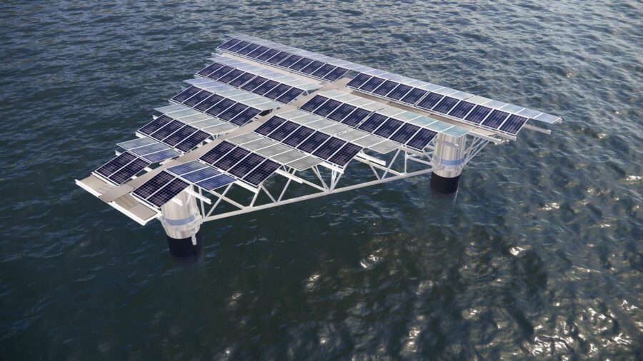První japonská plovoucí solární elektrárna je součástí sto let starého plánu. Vyrobená energie se bude distribuovat i pomocí bezpilotních plachetnic