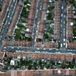 aerial view of houses