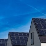 Solar panels on the roof of a house